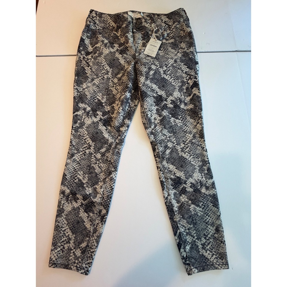 Torrid Denim First At Fit Jegging Snakeskin Print Black Skinny Pants 16R NEW - Picture 1 of 7